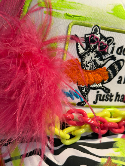 Blu Coconut Hot Pink Raccoon Trucker Hat