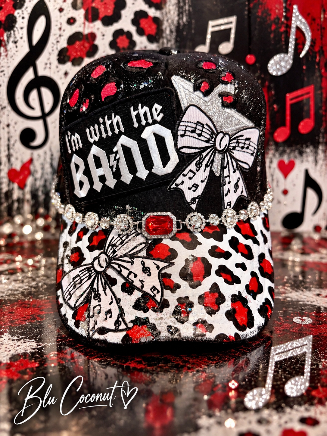 Blu Coconut Red & Black Band Trucker Hat
