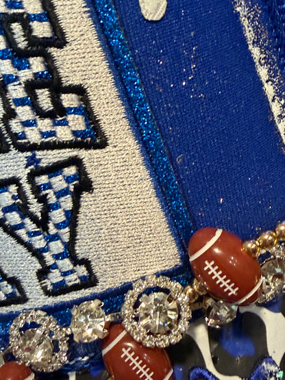 Blu Coconut Royal Blue & White Football Trucker Hat