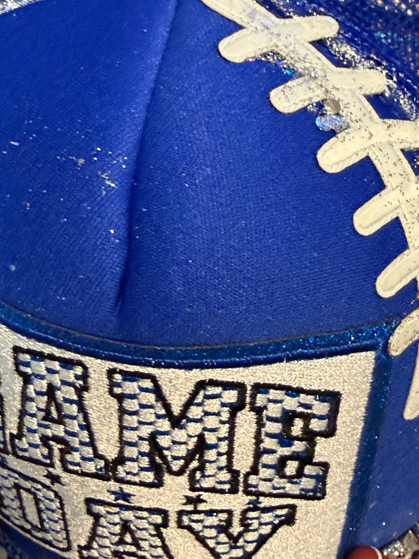 Blu Coconut Royal Blue & White Football Trucker Hat