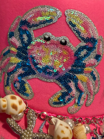 Blu Coconut Neon Crab Queen Trucker Hat