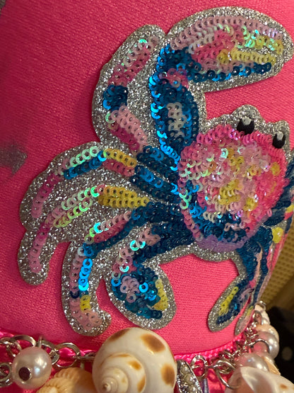 Blu Coconut Neon Crab Queen Trucker Hat