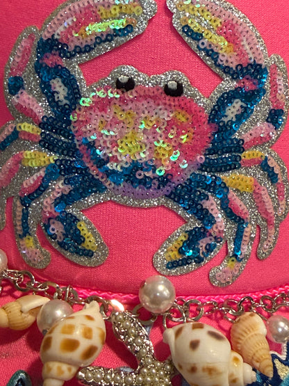 Blu Coconut Neon Crab Queen Trucker Hat