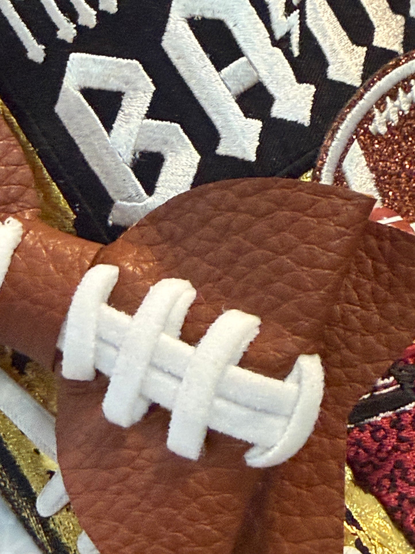 Blu Coconut Black Gold and Burgundy Football & Band Trucker Hat