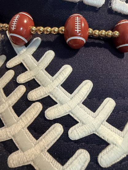 Blu Coconut Navy & White Football Trucker Hat