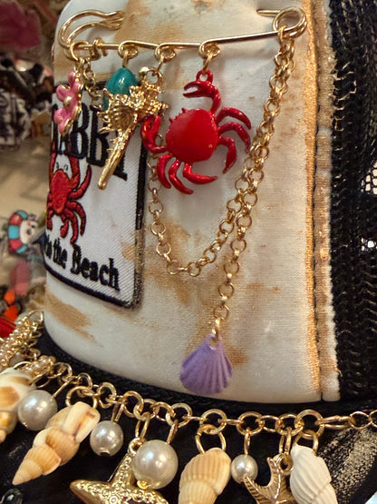 Blu Coconut Crabby Beach Trucker 🦀❤️