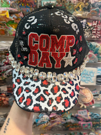 Blue Coconut Black & Red Comp Day Trucker Hat