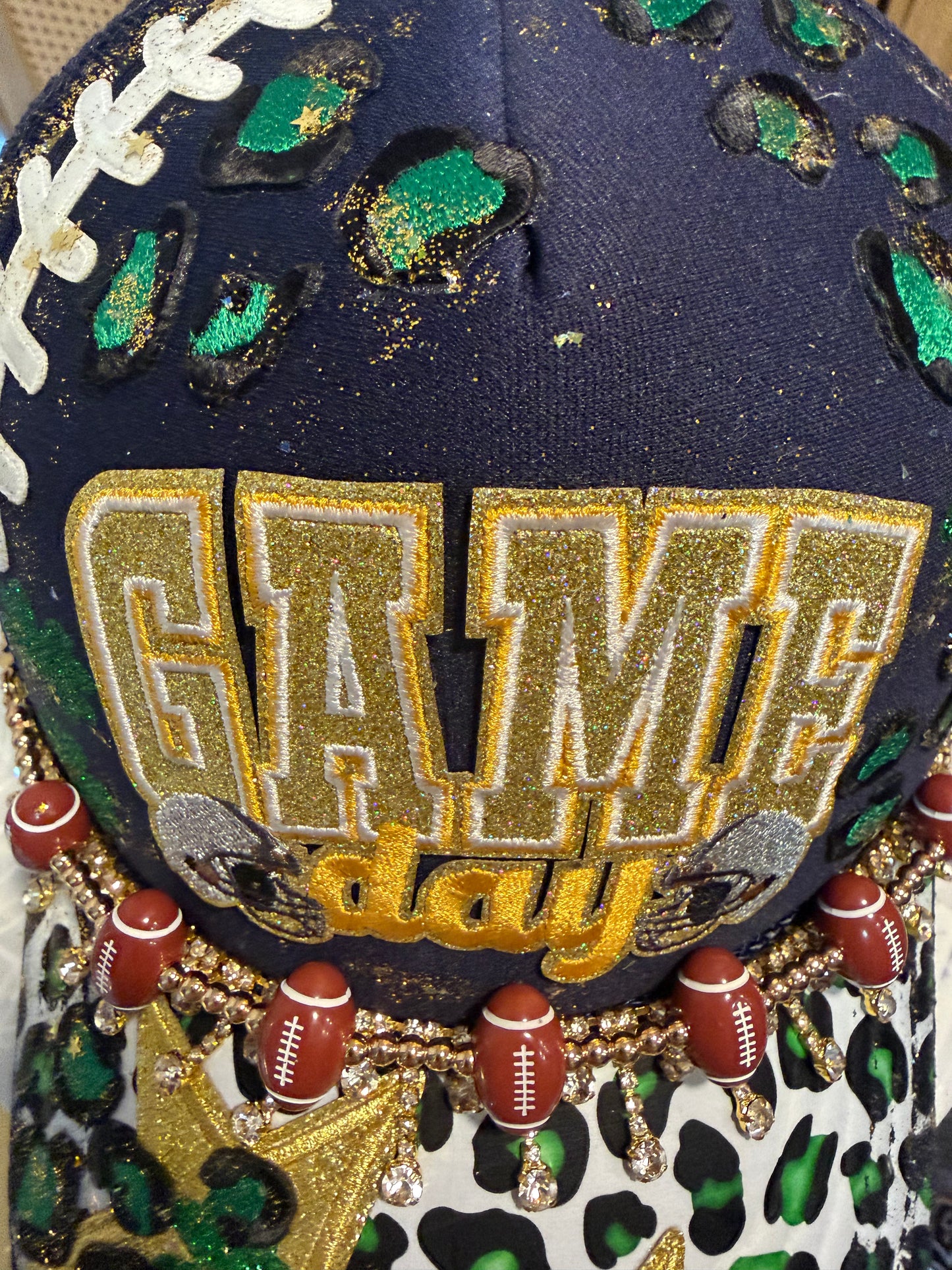 Blue Coconut Navy & Gold with Green Trucker Hat