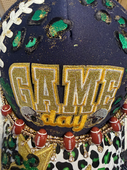 Blue Coconut Navy & Gold with Green Trucker Hat