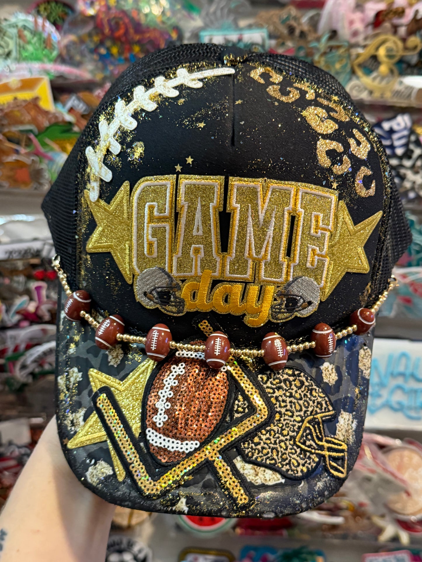 Blue Coconut Black & Gold Trucker Hat