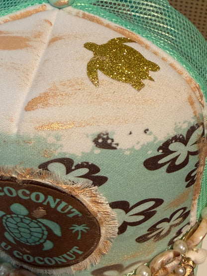 🥥 Blu Coconut Island Trucker Hat… 🌴🥥🌊