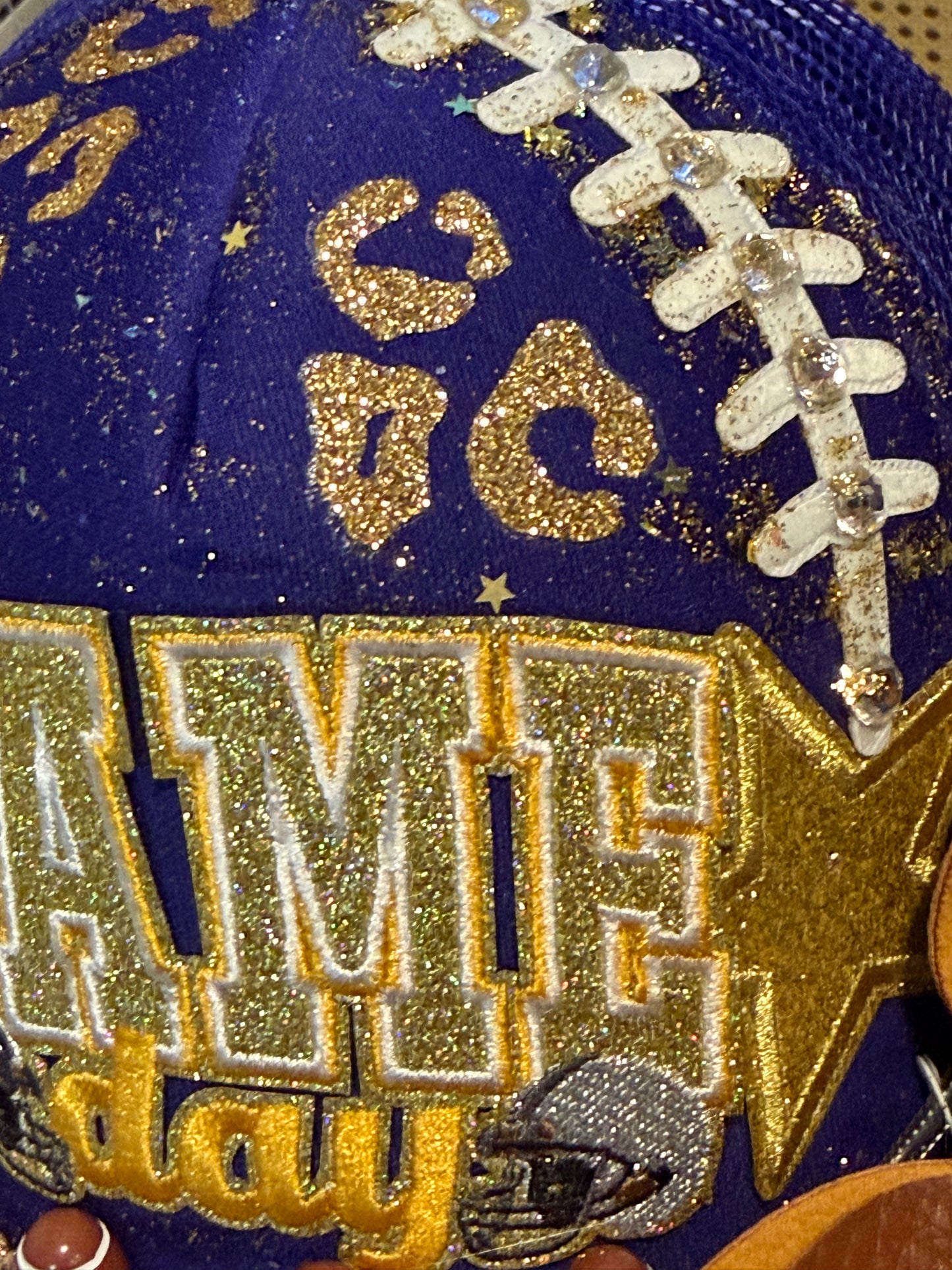 Blue Coconut Purple & Gold Trucker Hat.