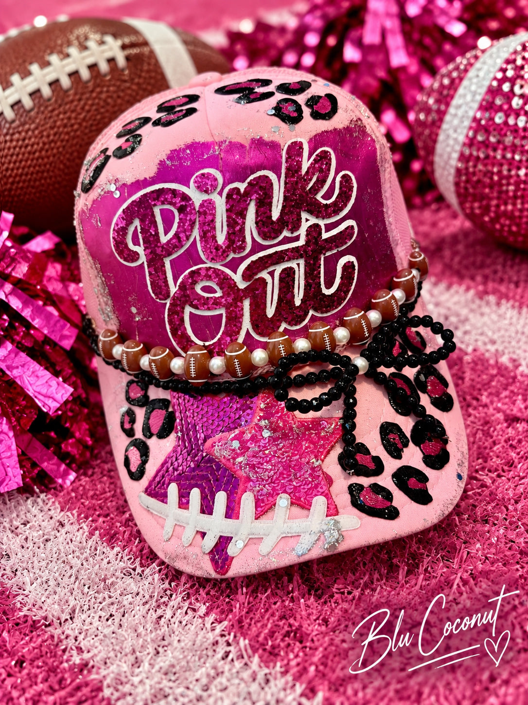 Blue Coconut Pink Out Trucker Hat