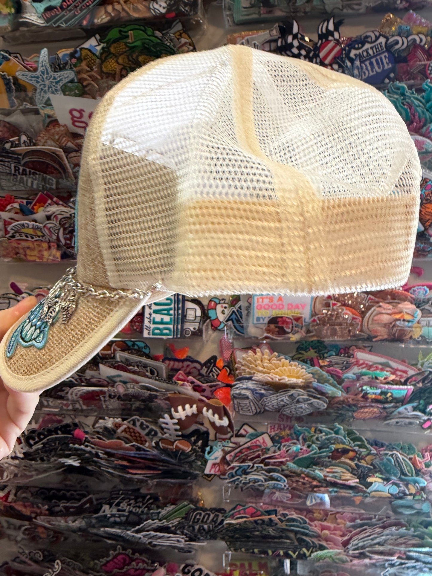 Blu Coconut 🌊 Happiness comes in waves (mid profile) Trucker Hat