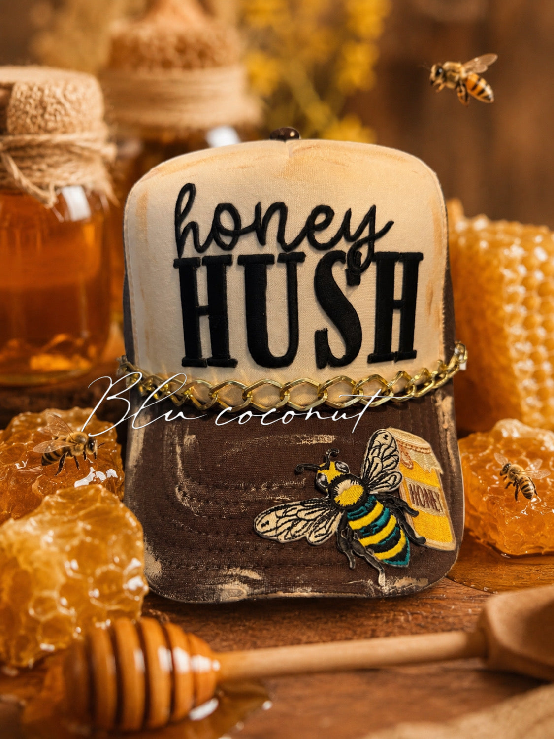 Blu Coconut 🍯 Honey Hush Trucker Hat 🍯