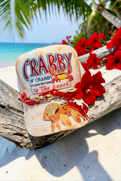 Blu Coconut Crabby Only Trucker Hat! 🦀🌊