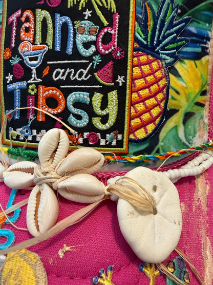 Blu Coconut Tanned and Tipsy” Trucker Hat