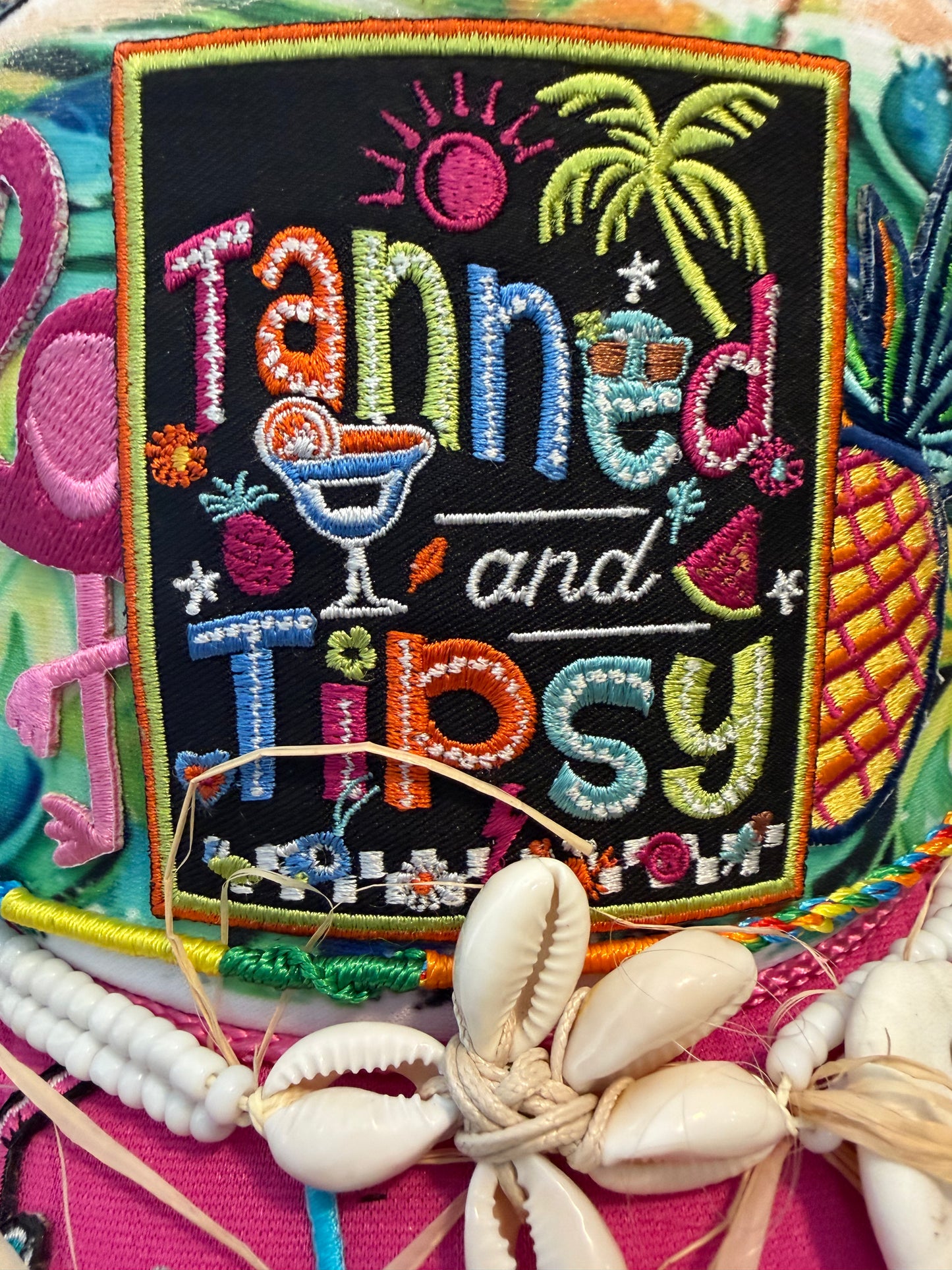 Blu Coconut Tanned and Tipsy” Trucker Hat