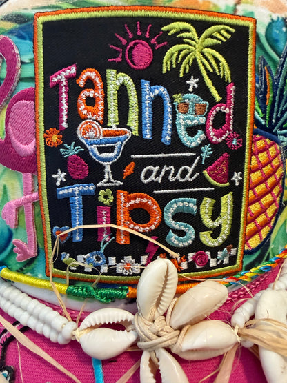 Blu Coconut Tanned and Tipsy” Trucker Hat