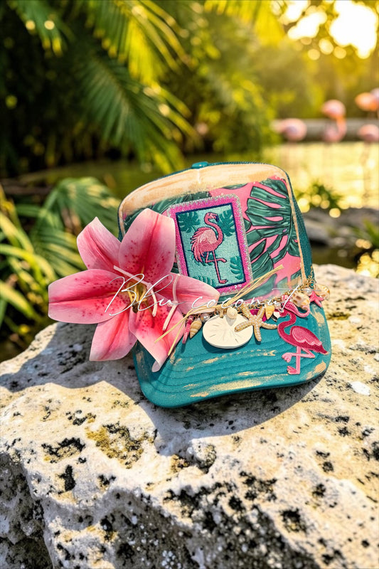 Blu Coconut Flamingo Trucker Hat
