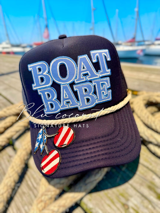 Blu Coconut Boat Babe Trucker