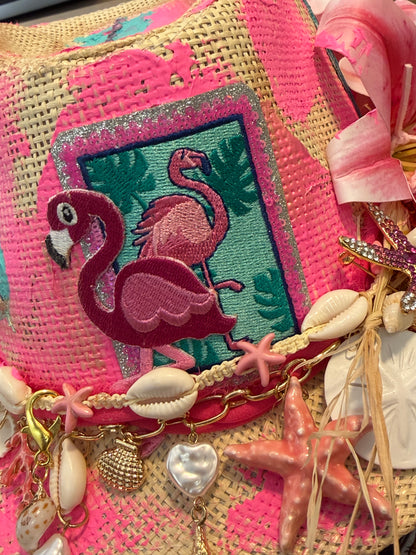 Blu Coconut Flamingo Fling Fedora 🦩🌴🌺