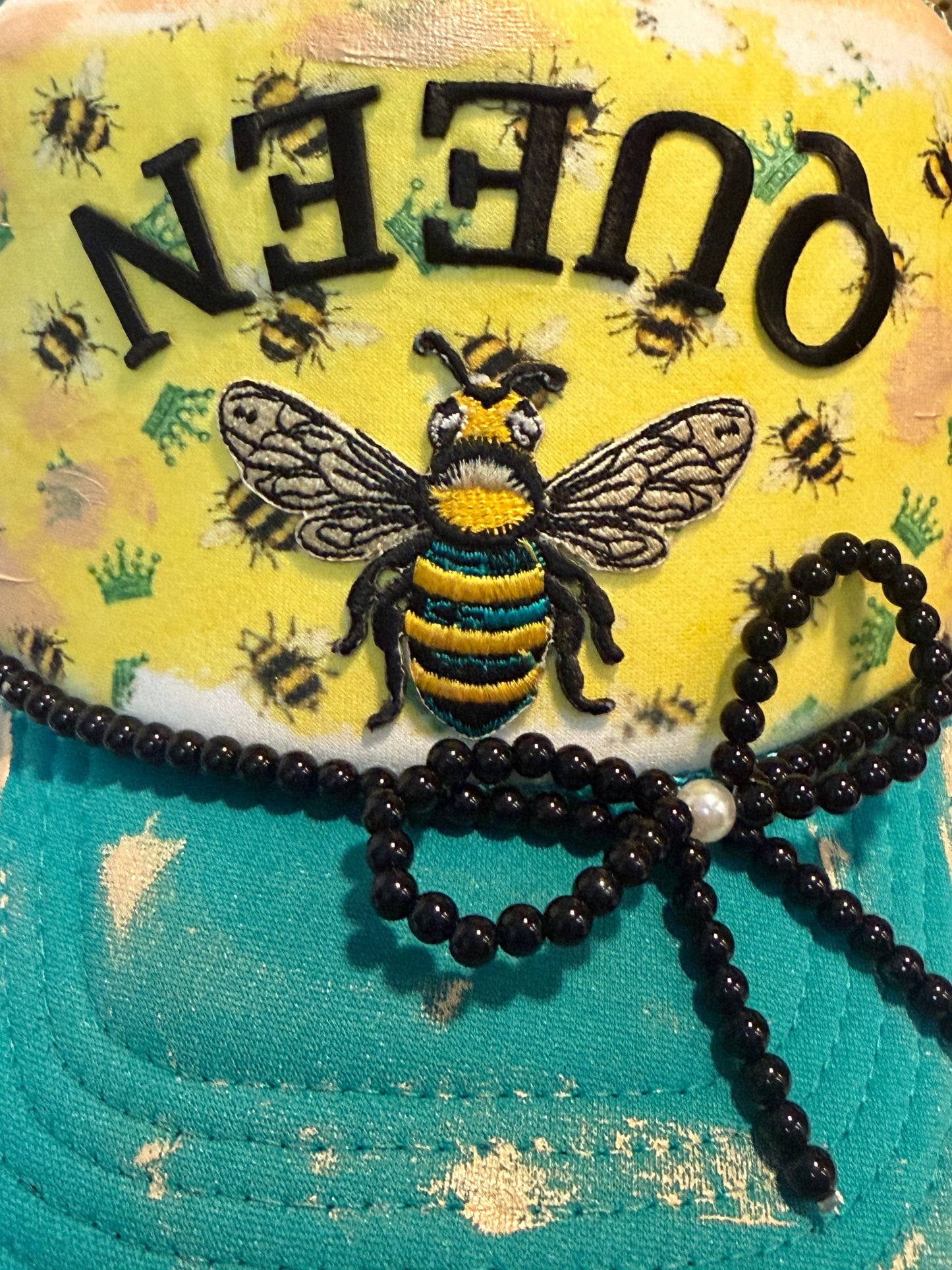 Blu Coconut Queen Bee Trucker Hat 👑🐝