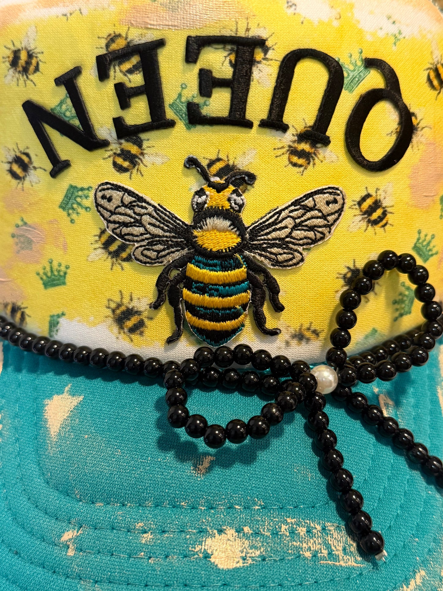 Blu Coconut Queen Bee Trucker Hat 👑🐝