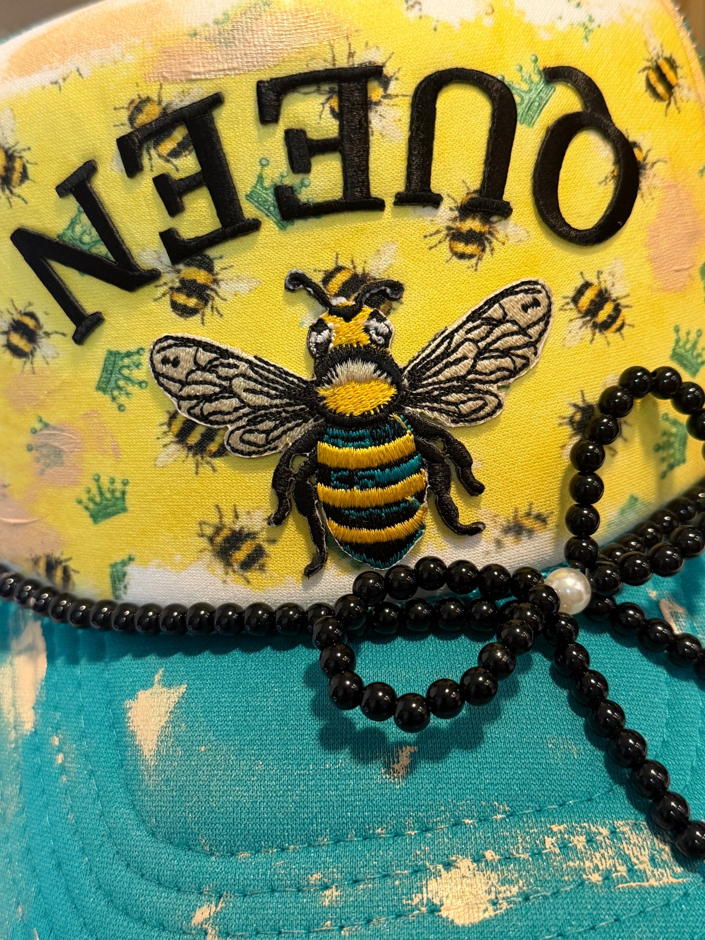 Blu Coconut Queen Bee Trucker Hat 👑🐝