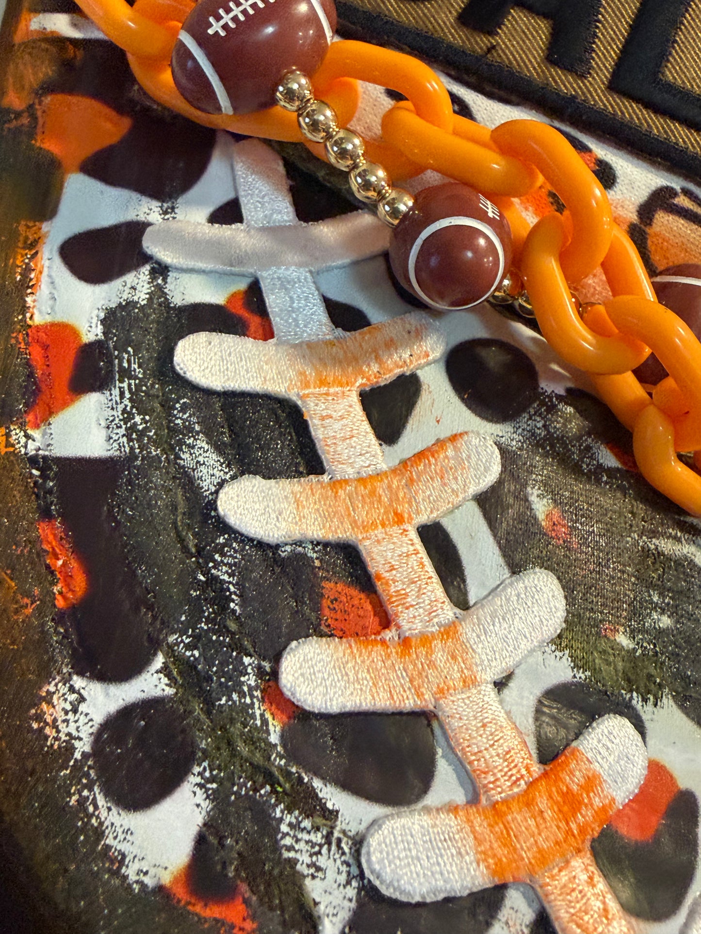 Blu Coconut Camo, white and orange run the dang ball trucker hat