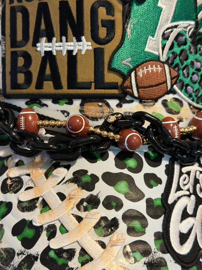 Blu Coconut Black, white and green football trucker hat