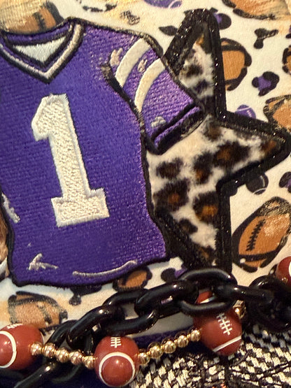 Blu Coconut purple football trucker hat