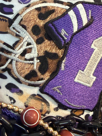 Blu Coconut purple football trucker hat