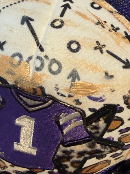 Blu Coconut purple football trucker hat