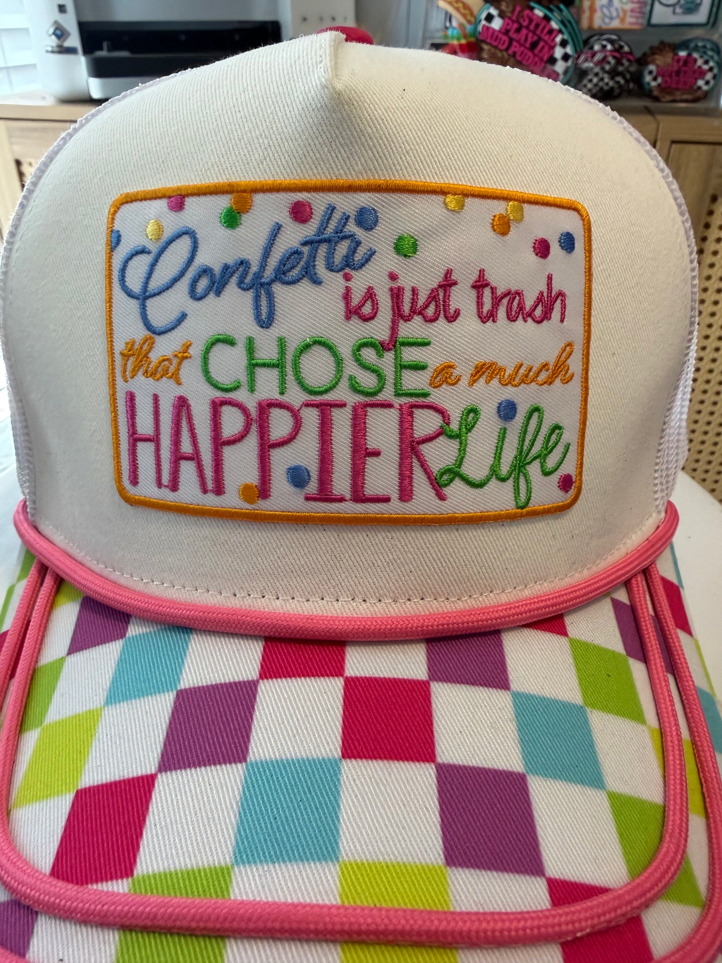 Blu Coconut Confetti Trucker
