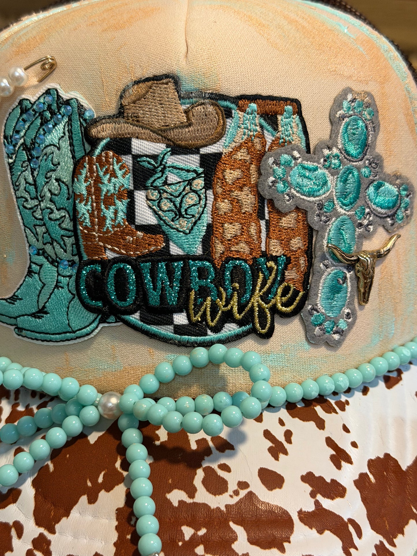 Blu Coconut Cowboy Wife Trucker