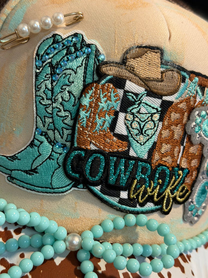Blu Coconut Cowboy Wife Trucker