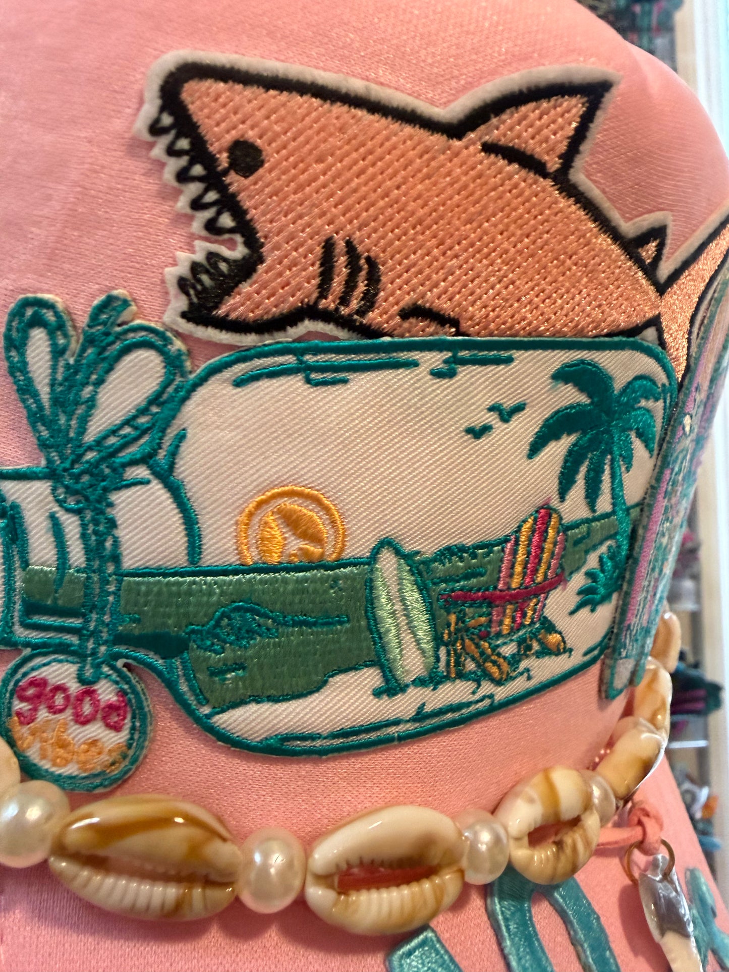 Blu Coconut Ciao Beaches Trucker Hat! 🌊🦈