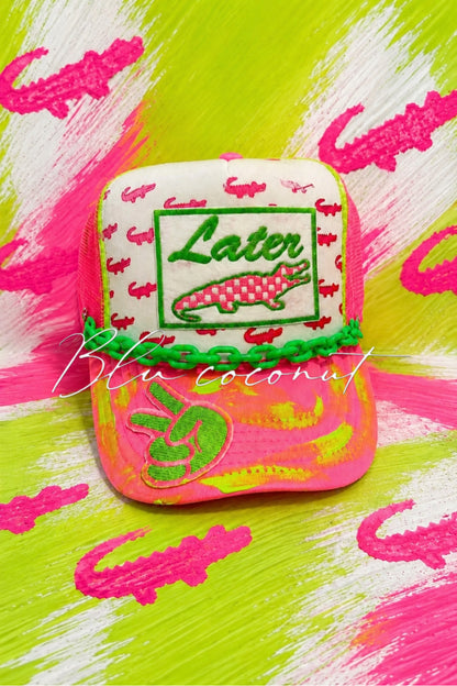Blu Coconut Later Gator  trucker hat
