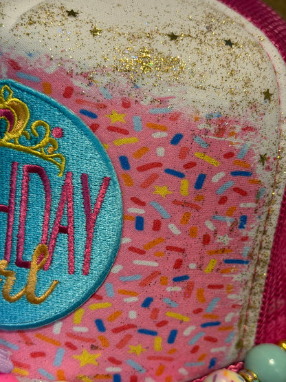 Blu Coconut Birthday Girl Trucker Hat 🩷🎉👑