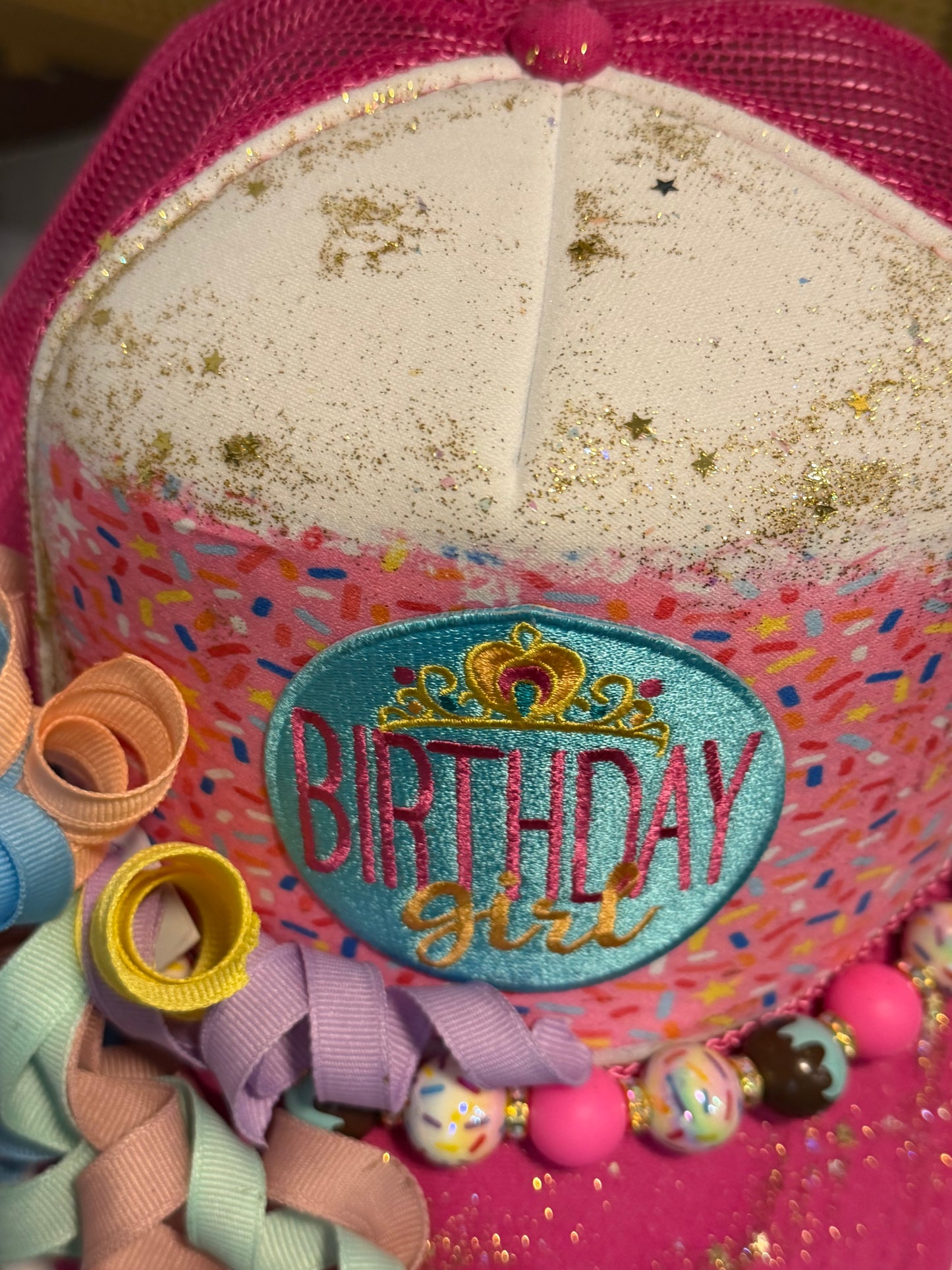 Blu Coconut Birthday Girl Trucker Hat 🩷🎉👑