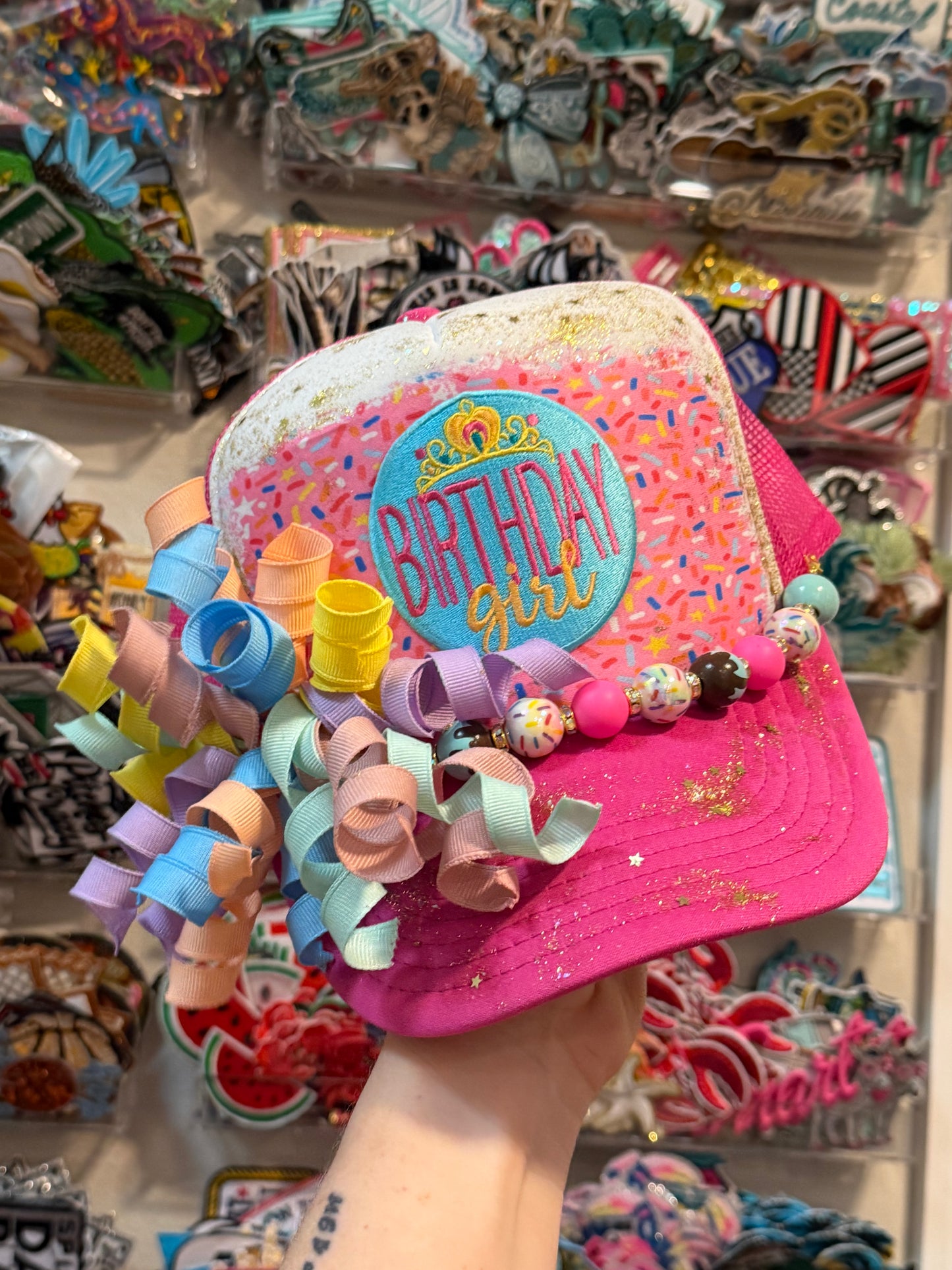 Blu Coconut Birthday Girl Trucker Hat 🩷🎉👑