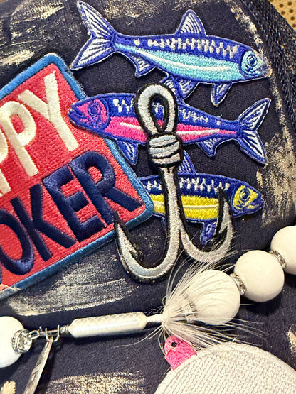 Blu Coconut “Happy Hooker” Trucker Hat 🎣✨
