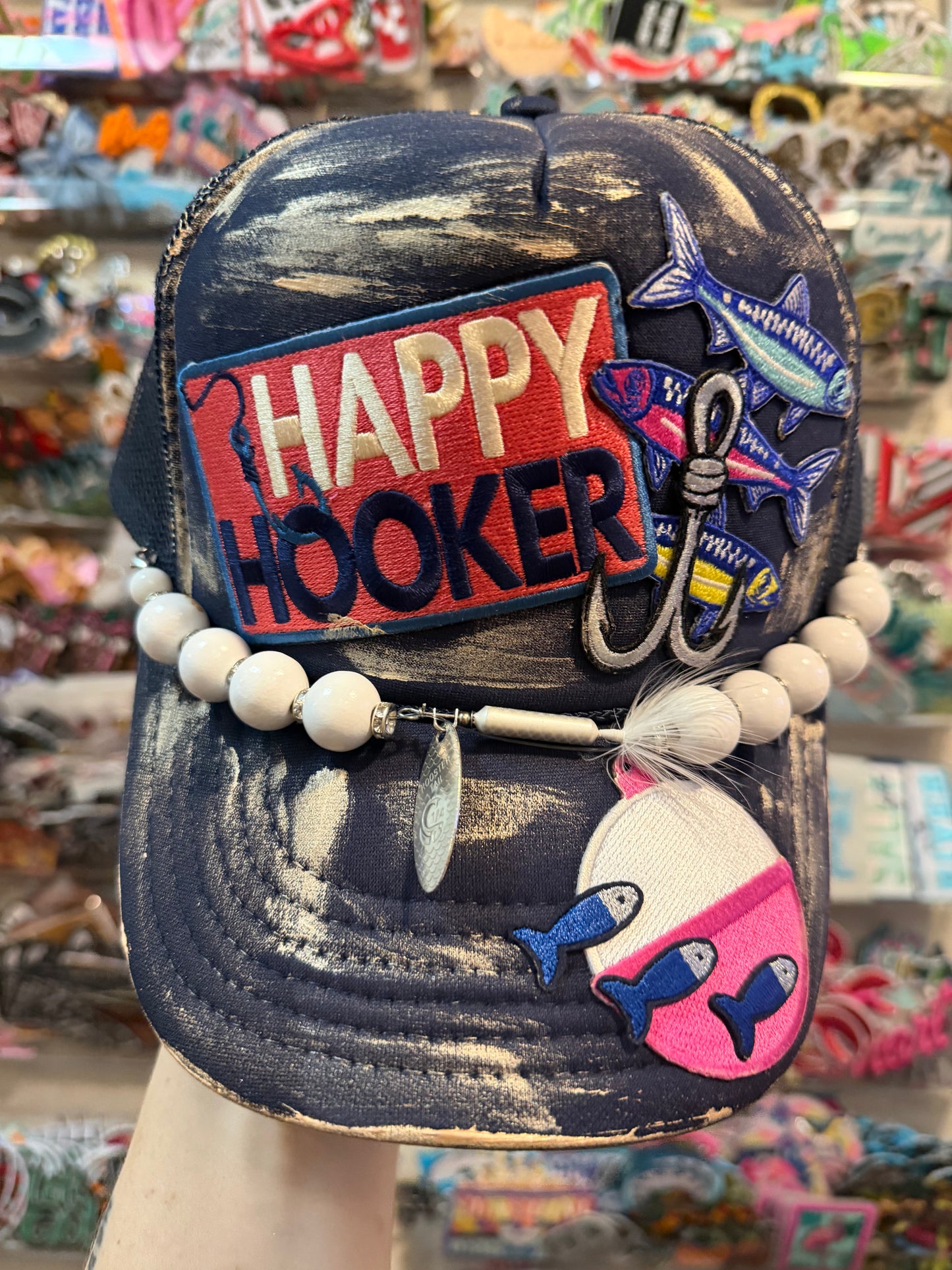 Blu Coconut “Happy Hooker” Trucker Hat 🎣✨