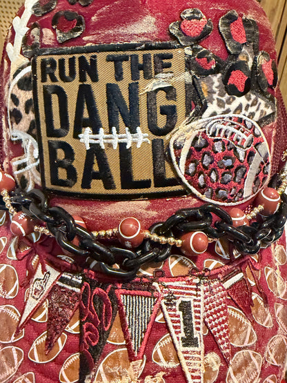 Blu Coconut Run The Dang Ball Trucker Hat