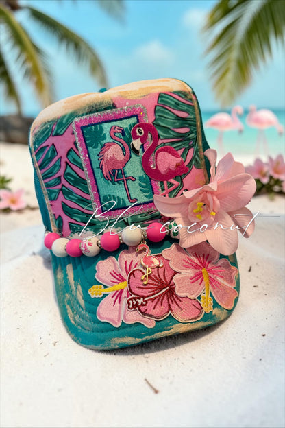 Blu Coconut Flamingo Trucker