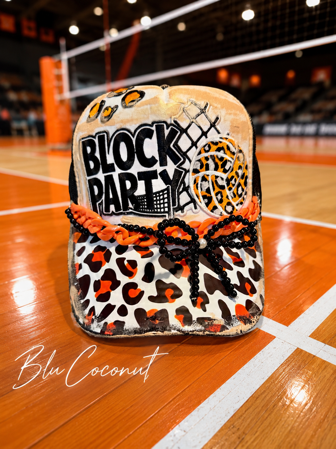 Blu Coconut Orange Volleyball Trucker Hat