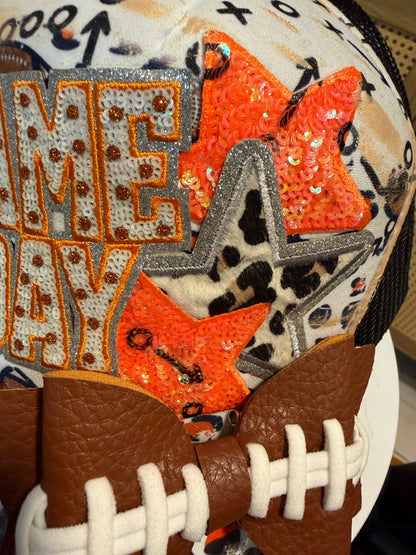 Blu Coconut orange and black leopard print 🏈 Game Day Trucker
