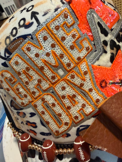 Blu Coconut orange and black leopard print 🏈 Game Day Trucker