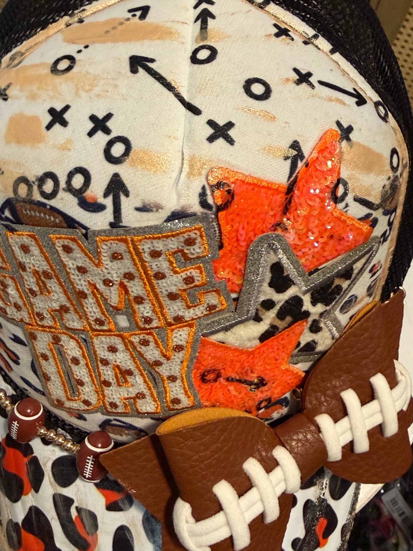 Blu Coconut orange and black leopard print 🏈 Game Day Trucker